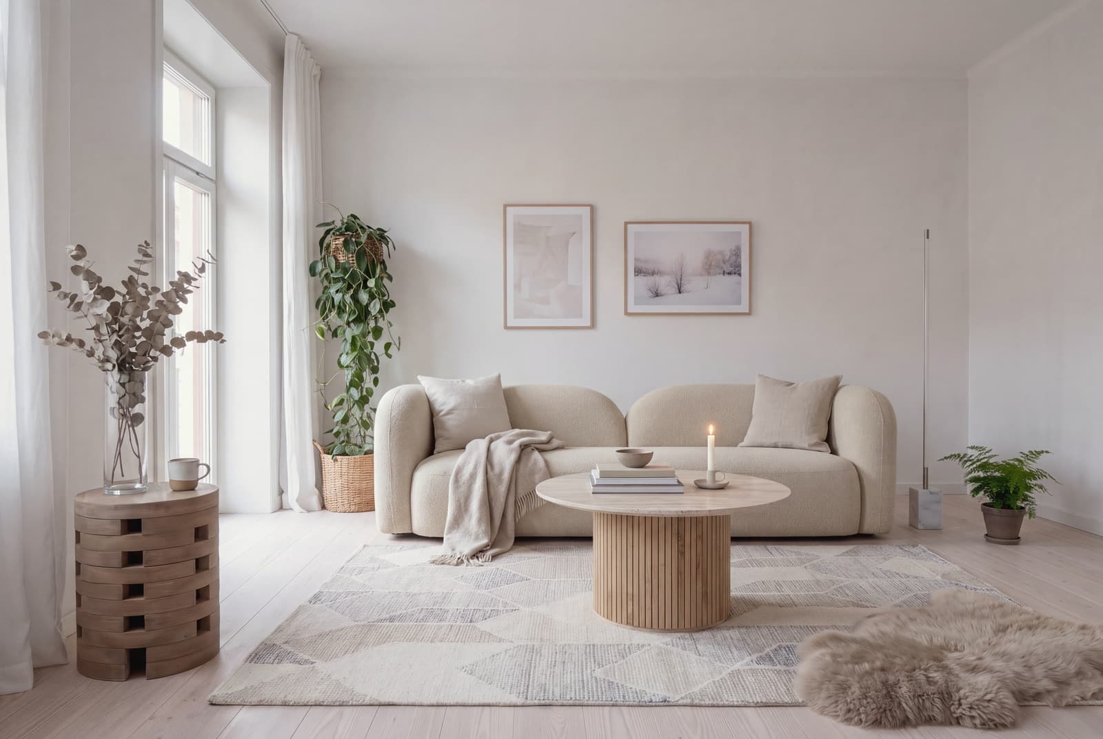A Scandinavian living room